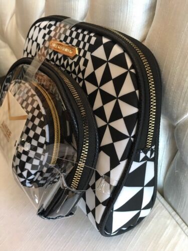 Aimee Kestenberg CHELSEA  3-Piece Set  OPTIC TILES  DESIGNER Cosmetic Bag