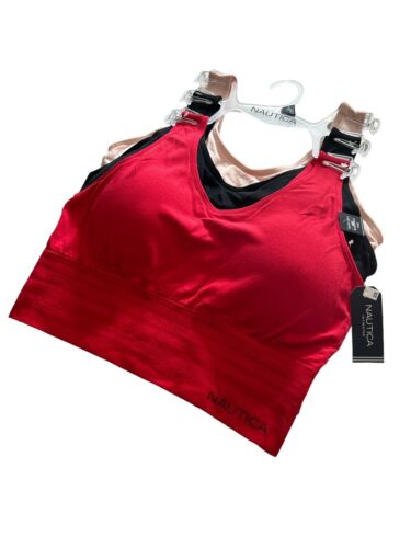 NÁUTICA 3 PACK INTIMATES LOUNGE COMFORT BRAS SIZE 2X STYLE NT8487 BEAUTIFUL!