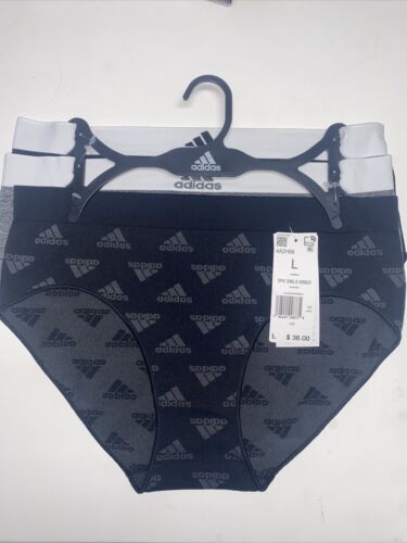 Adidas Women's 3-PK~ Bikini Briefs~ Multicolor~ 4A2H99 (Size L) NWT~MSRP $36