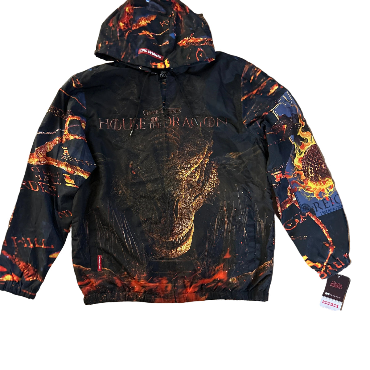 Members Only Windbreaker Shell Jacket MWO019813 - House of Dragon Multicolor NWT