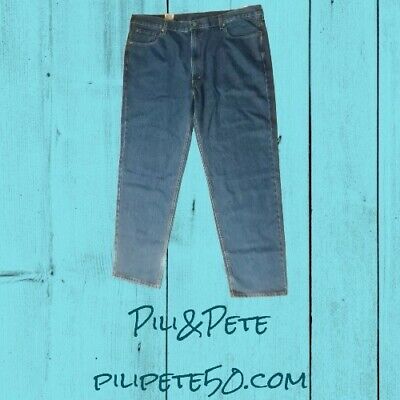 LEVI'S 550 RELAXED STRAIGHT FIT STRETCH JEANS 46" x 36" DARK BLUE LEVI'S !!