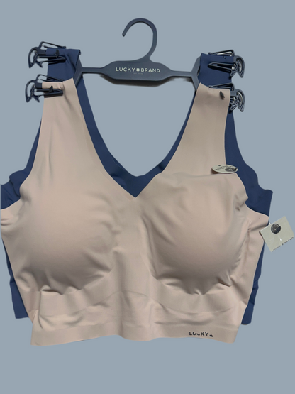 Lucky Brand Set of 2 Seamless Laser Cut Bras LVD19052 Sze M~ RARE FINDING!!!