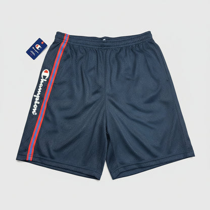 Champion Authentic Athleticwear Mesh Shorts - Blue with Red & Blue Stripes