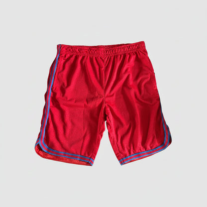 Champion Authentic Athleticwear Mesh Shorts - Red cvwith Blue & Red Ribbons