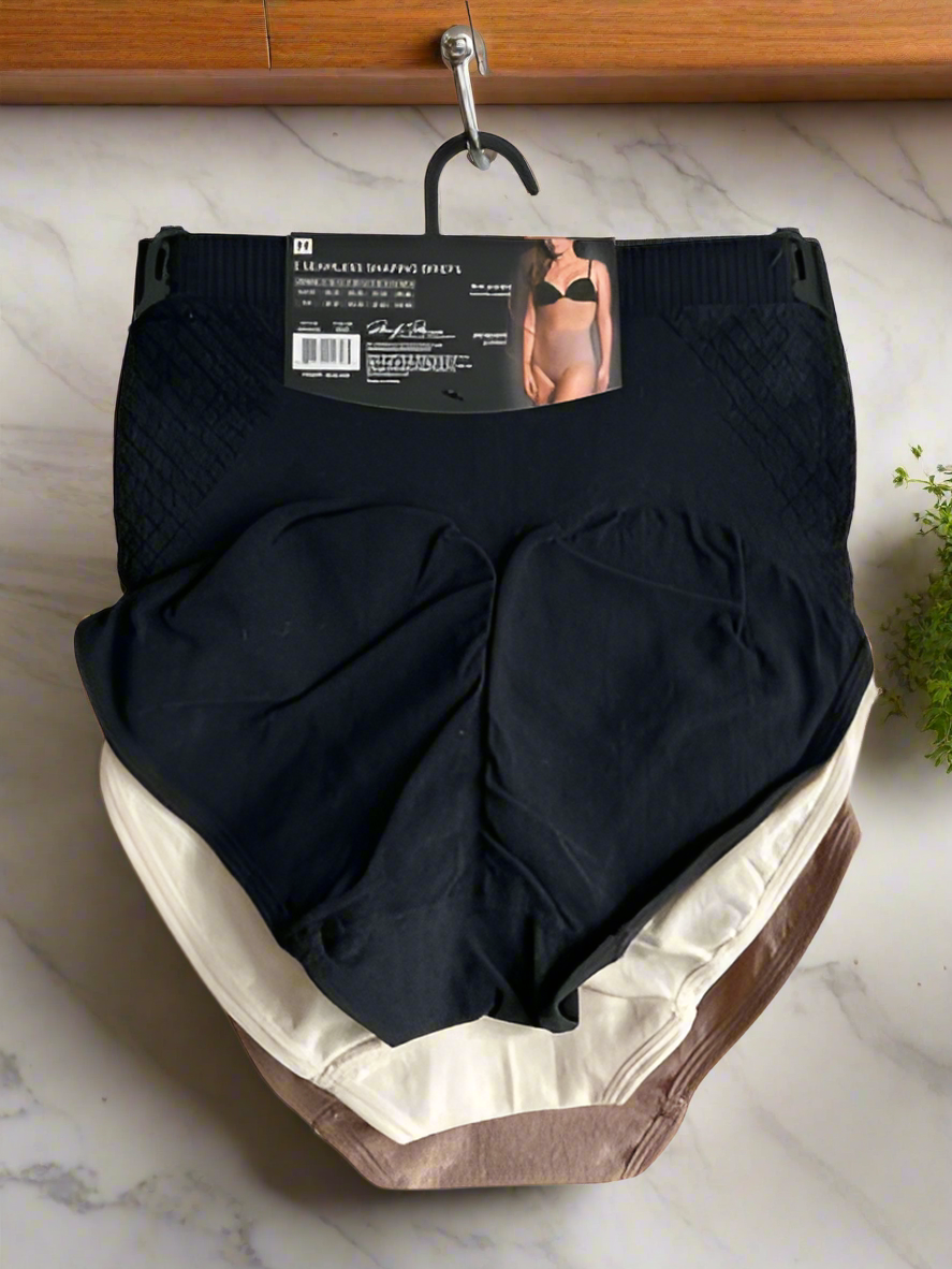 Marilyn Monroe 3 Pk BRIEFS SEAMLESS SHAPER~MULTICOLOR~ MM7200~ALL SIZES~GREAT!