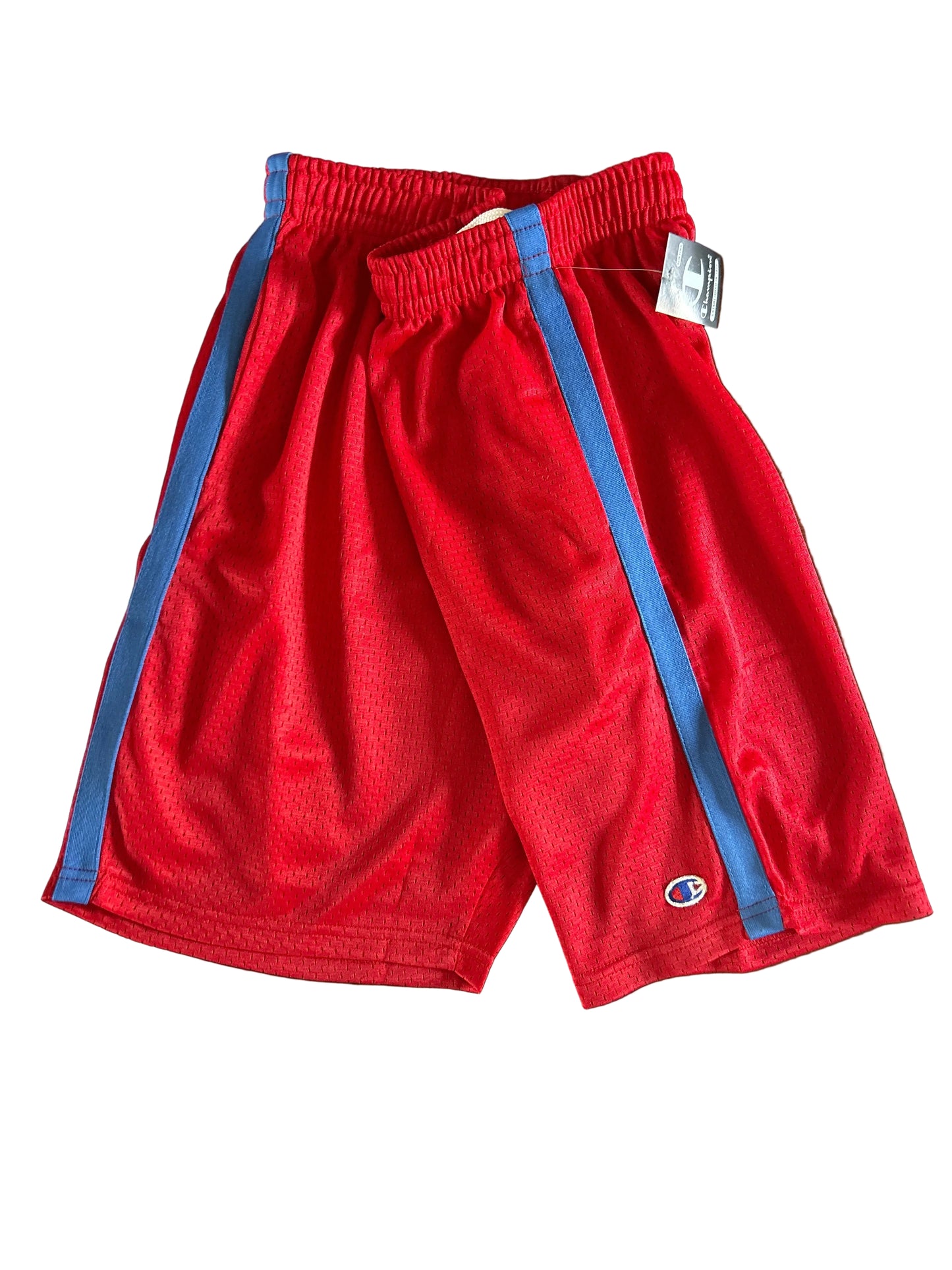 Champion Authentic Athleticwear Mesh Shorts - Red, C Logo & Solid Blue Ribbon