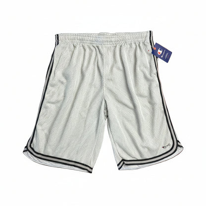 Champion Authentic Athleticwear Mesh Shorts - Silver with Black Ribbons on Sides