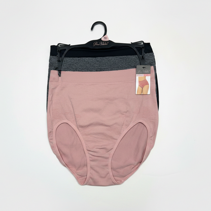 PRIMA VALENTINA 3 Pack PANTIES BRIEFS~16022~ASSORTED~SEAMLESS MF~ONE SIZE