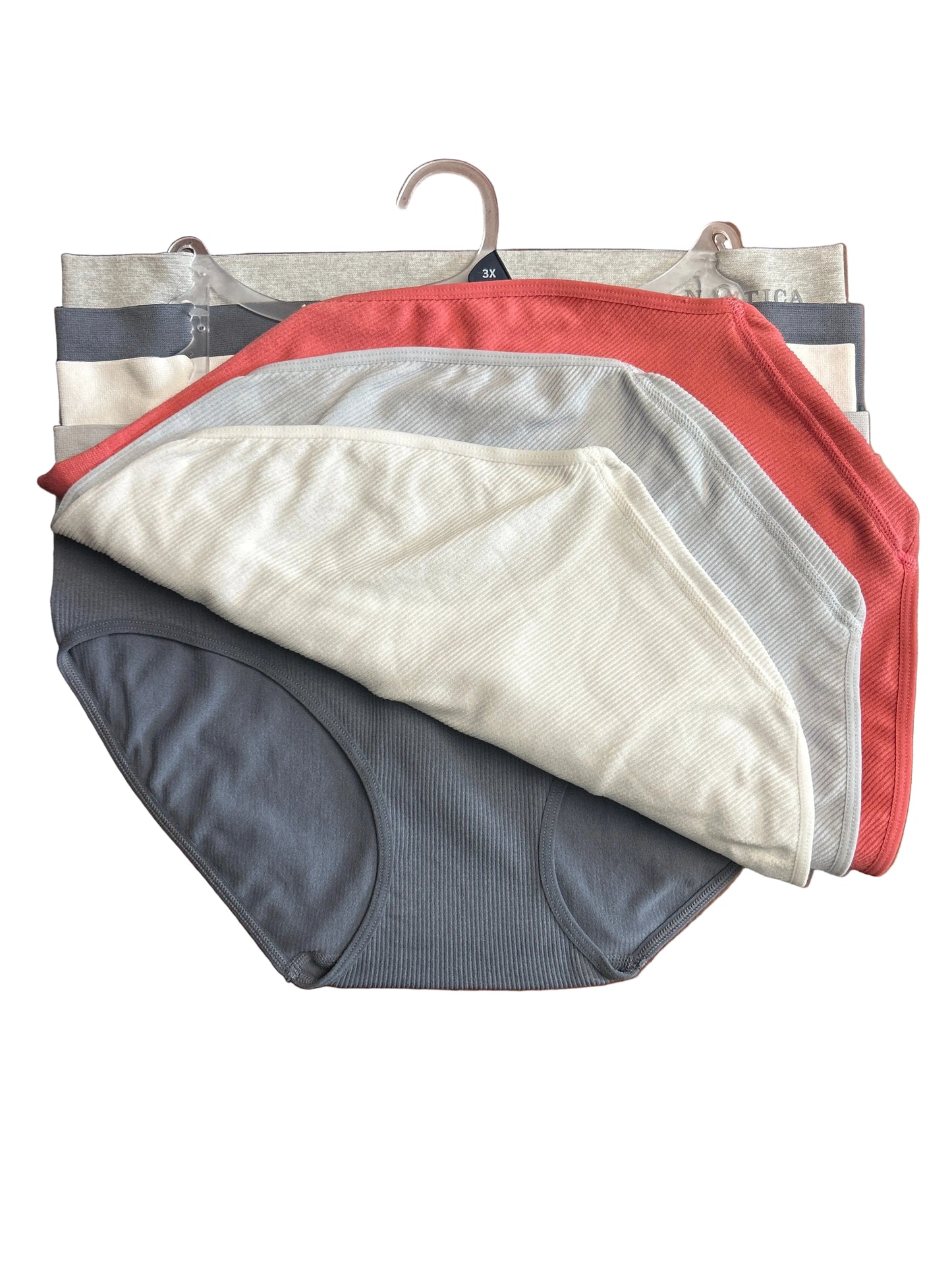 Nautica Intimates NT5964 5-Pack Buttery Soft Panties - Size 3X, Multicolor