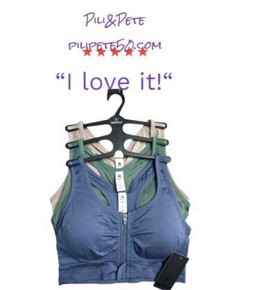 90 Degree By Reflex 3 Pack~High Performance~Full Support Sport  Bra L~MSRP$78