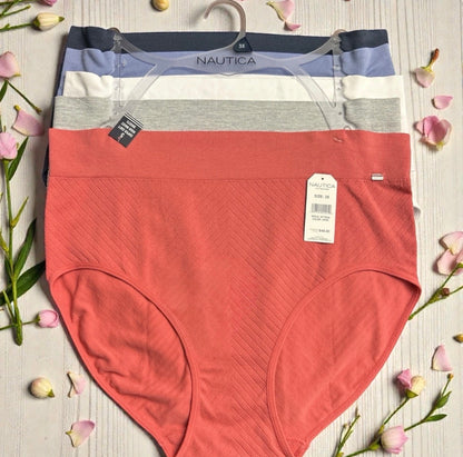 Nautica 5-Pack Plus Size High Waist Briefs NT7836 - Multicolor