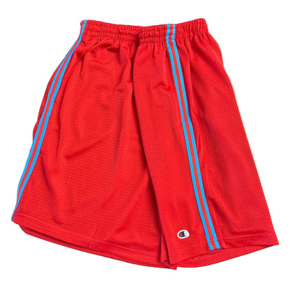 Champion Authentic Athleticwear Mesh Shorts - Red, C Logo & Blue Red Ribbon