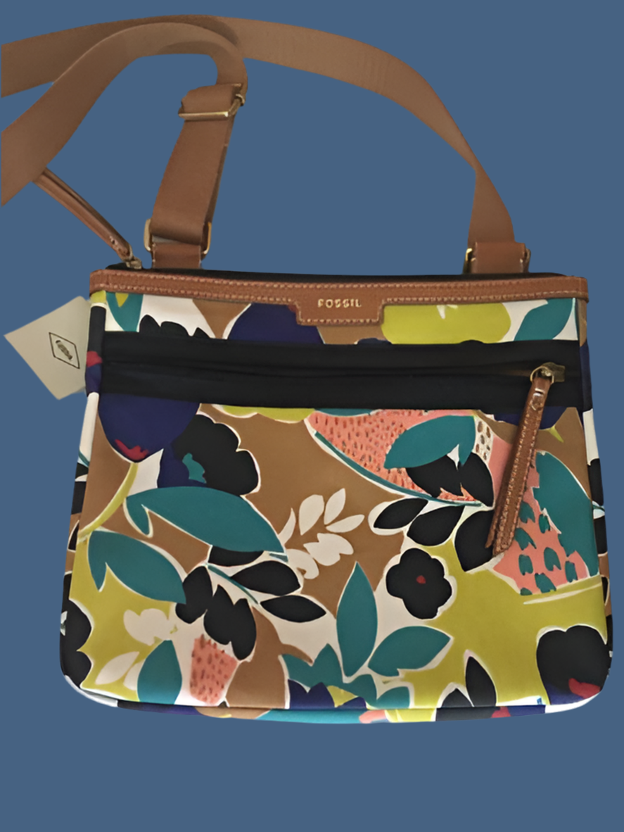 Fossil Eliza Bright Multicolored Crossbody Messenger Bag Purse  NEW $98