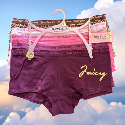 Juicy Couture Women Boyshort Underwear Cotton Stretch 5-Pack JC7530