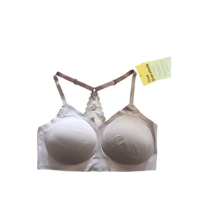 True & Co. True Everybody V-Neck Lace Racerback Bralette - Lavender XL