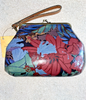 Patricia Nash Blue Forest Hand-Bag Wristlet Savena 100% Authentic Leather CUTE!
