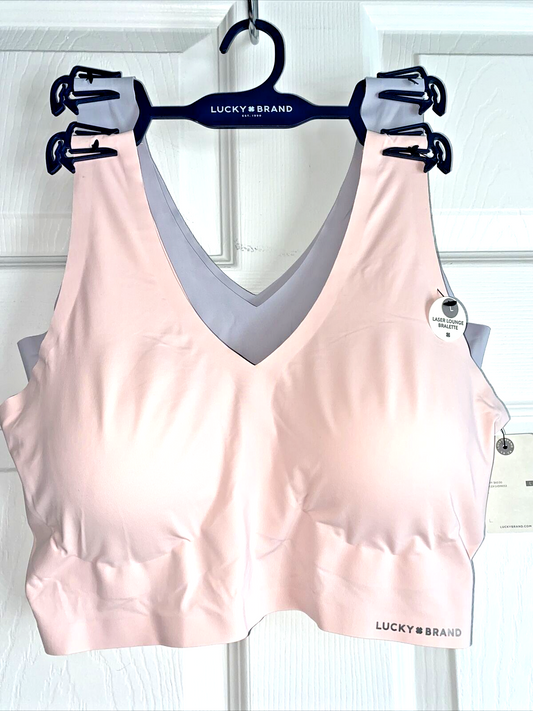 Lucky Brand Set~2 Seamless Laser Cut Bras LVD19053~Sz.M~Multicolor ~UNIQUE
