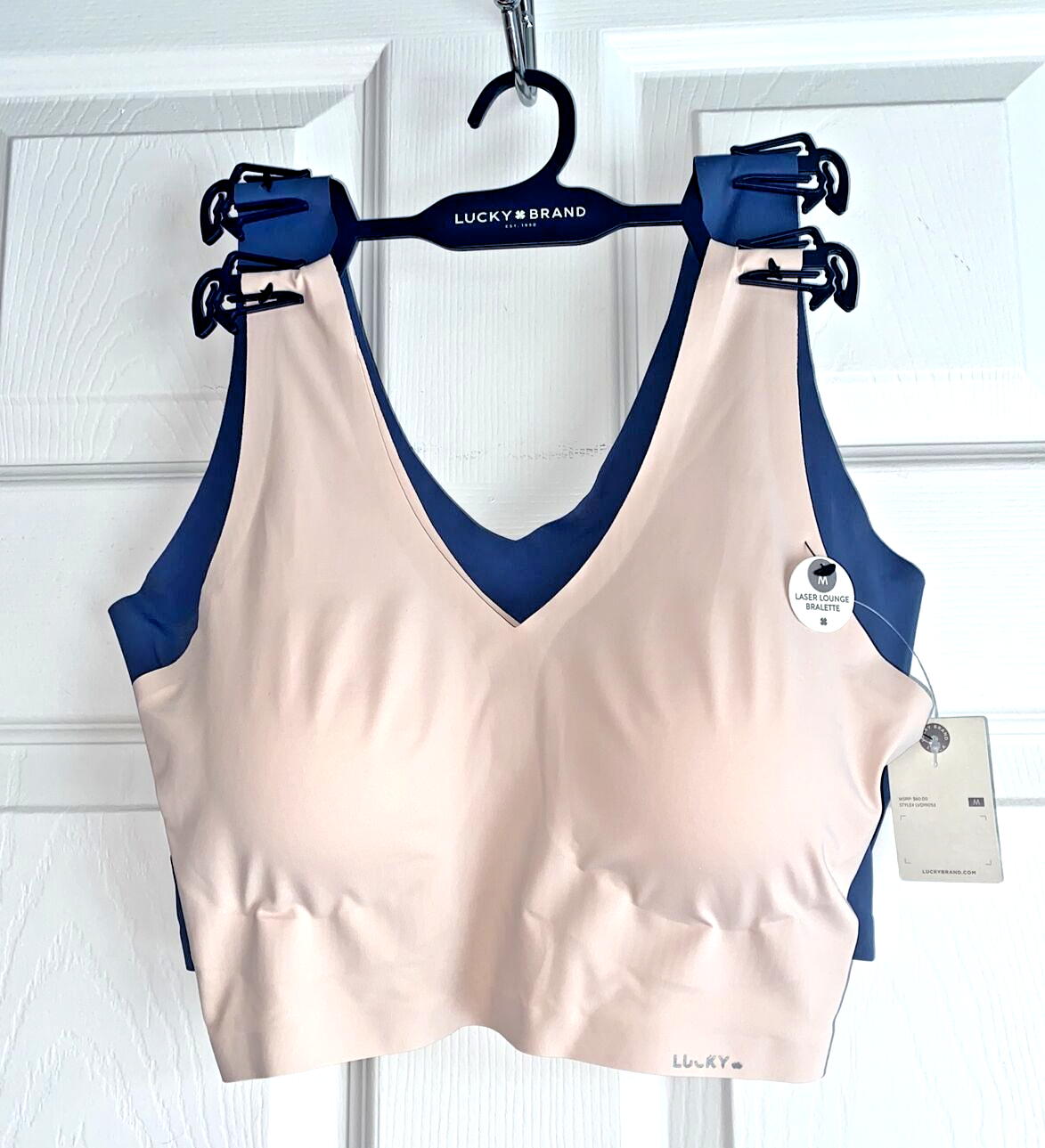 Lucky Brand Set~2 Seamless Laser Cut Bras LVD19053~Sz.M~Multicolor ~UNIQUE