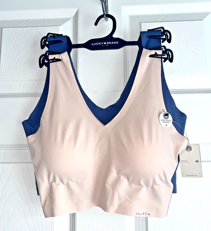 Lucky Brand Set~2 Seamless Laser Cut Bras LVD19053~Sz.M~Multicolor ~UNIQUE