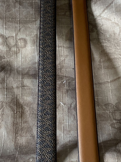 Michael Kors belts 2 For 1 Brown MK Logo/Luggage Gold Buckles "Skinny" MSRP $48