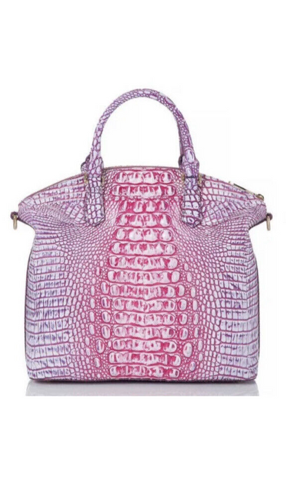 Brahmin Large Duxbury Satchel Bag Boysenberry Ombre Melbourne~Genuine Leather❤️
