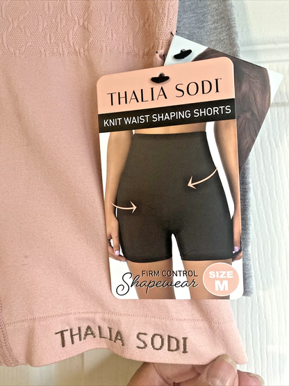 Thalia Sodi Knit Waist Shaping Shorts~Firm Control Shapewear~ MED ~3 Pk~Style ❤