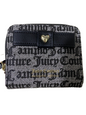 JUICY COUTURE GOTHIC PEEK A BOW SMALL ZIP AROUND WALLET FOLD OVER-UNIQUE!!
