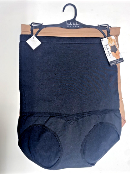 NICOLE MILLER~2 Pk~Hi-Waist Control Brief~SHAPES & CONTOURS~STYLE NM7730~Sze. XL