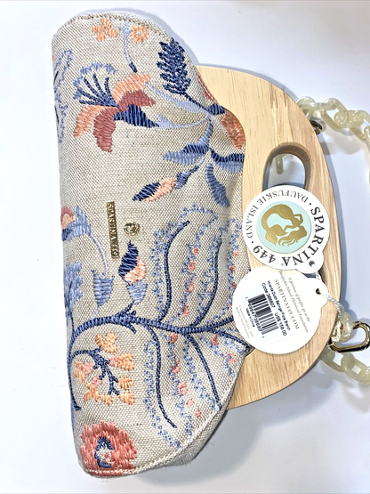 SPARTINA 449 MIRANDA CLUTCH BELLINGER FLORAL BRANCH CODE 366807 NWT~REAR FIND!!!