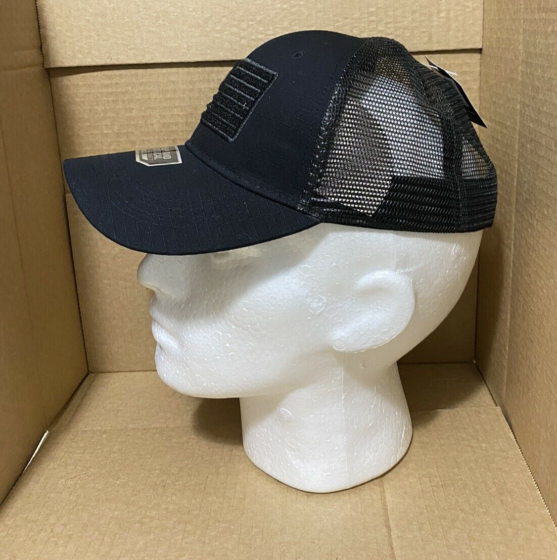 Highland Tactical Hat Black With US Flag Snap Adjustable Go USA!!!