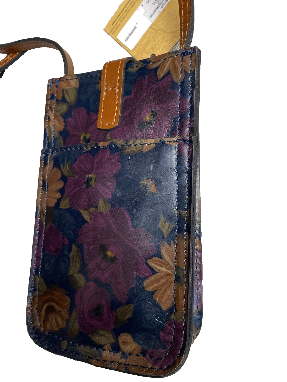 Patricia Nash Ariena Peruvian Painting Leather Crossbody Phone Carry Case NEW
