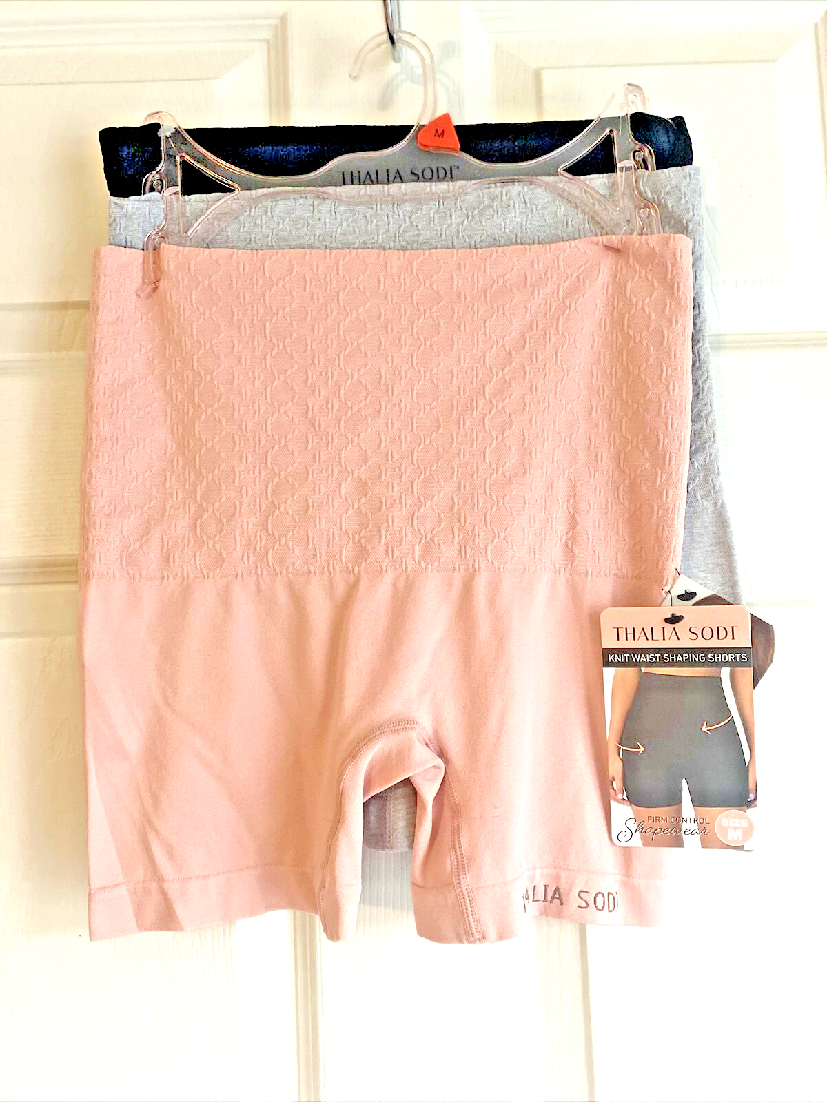 Thalia Sodi Knit Waist Shaping Shorts~Firm Control Shapewear~ MED ~3 Pk~Style ❤