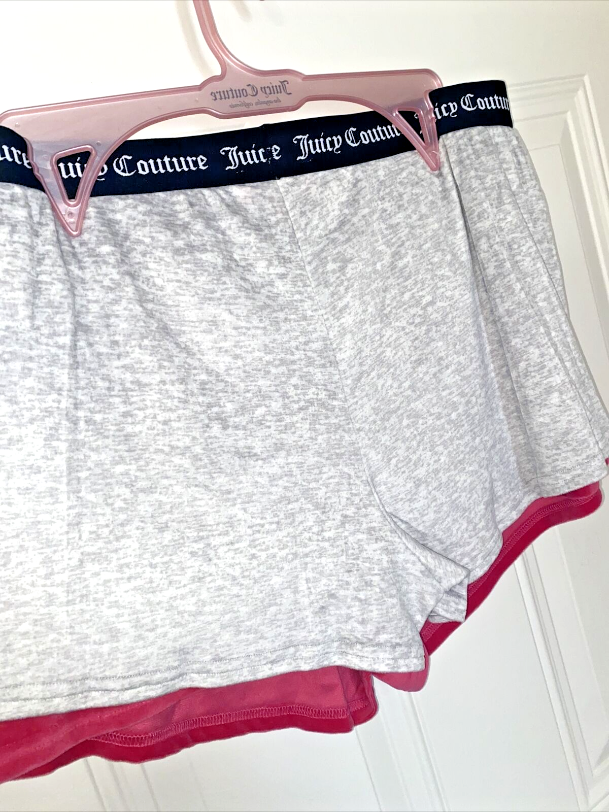 JUICY COUTURE Sleepwear, 2 Pair Velour Shorts, Size L~ Style JC1751~REAR FIND!