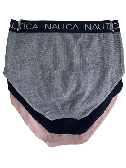 NAUTICA INTIMATES NT4134 3PKD MF~2XL~SEAMLESS SHAPING BRIEF PANTIES GREAT FIT!