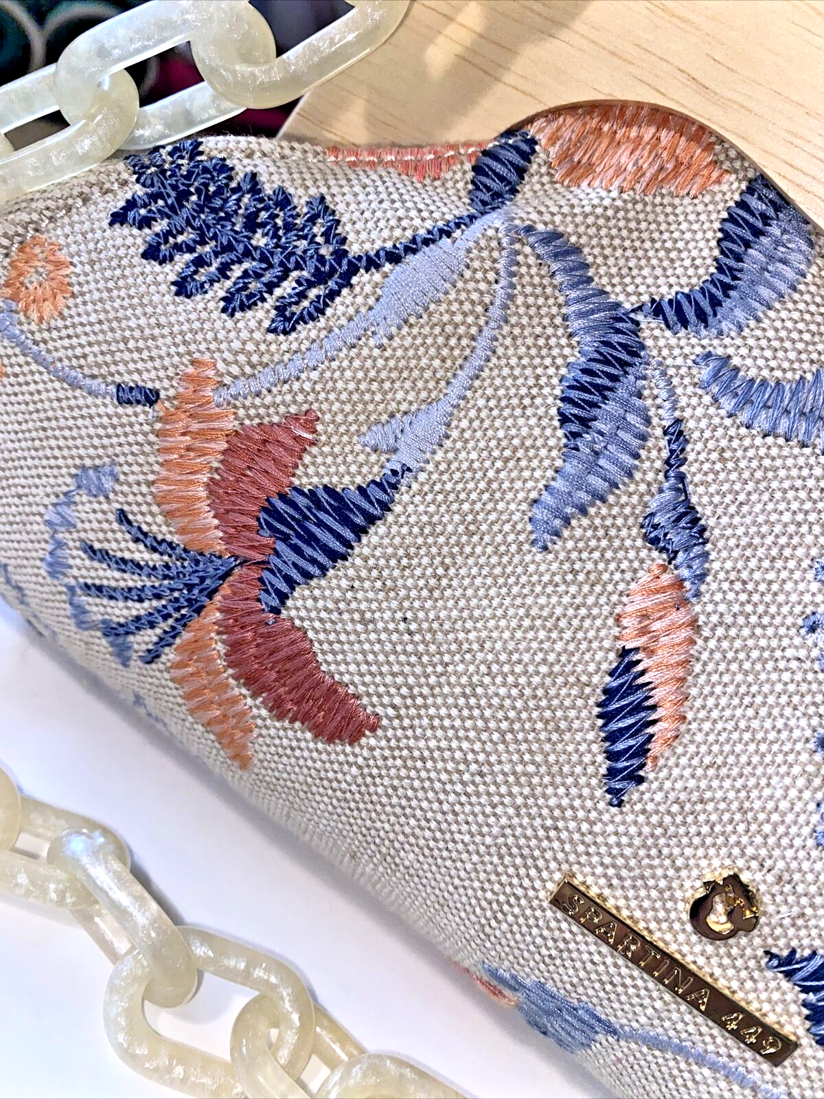 SPARTINA 449 MIRANDA CLUTCH BELLINGER FLORAL BRANCH CODE 366807 NWT~REAR FIND!!!