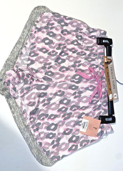 THALIA SODI~STYLE FTSSS029C~CHEETAH SHADOW/GRAY MULTI~SLEEP SHORTS ALL SIZES
