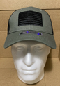Highland Tactical Hat Khaki Green With Black American Flag
