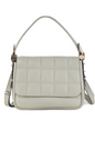 LODIS KINSLEY FLAP LEATHER XBDY BAG~MUSHROOM GRAY~UNIQUE STYLE ~REAR FIND