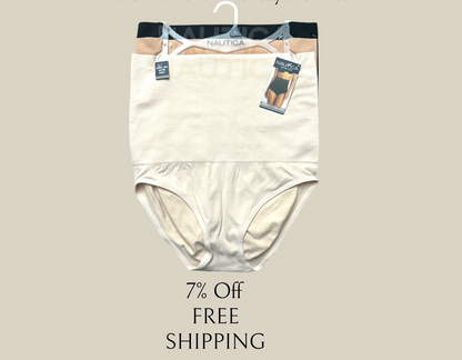 NAUTICA Women’s Seamless Shaping Briefs Sz XL (14/16) Multi Colors Pkg/3~NT5398