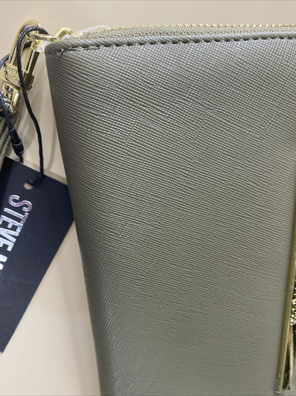 STEVE MADDEN WALLET WRISTLET SAGE SOFT TEXTURE ZIP AROUND MADDEN STYLE!!!!