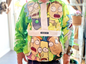 Rick and Morty Members Only Pullover Windbreaker Jacket Sze. Medium ~SUPER COOL!