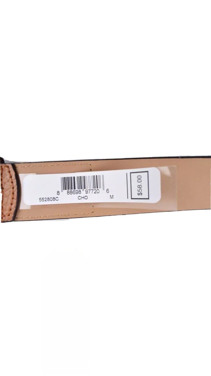 MICHAEL KORS BELT CHOCOLATE MK LOGO REINFORCED TRIPLE BELT LOOP WITH STUDS