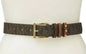 MICHAEL KORS BELT CHOCOLATE MK LOGO REINFORCED TRIPLE BELT LOOP WITH STUDS