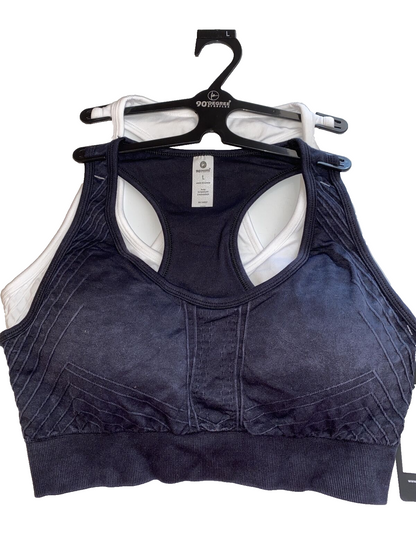 90 Degree By Reflex High Perform. Full Support Sport  Bra Set-Two Large MSRP$58
