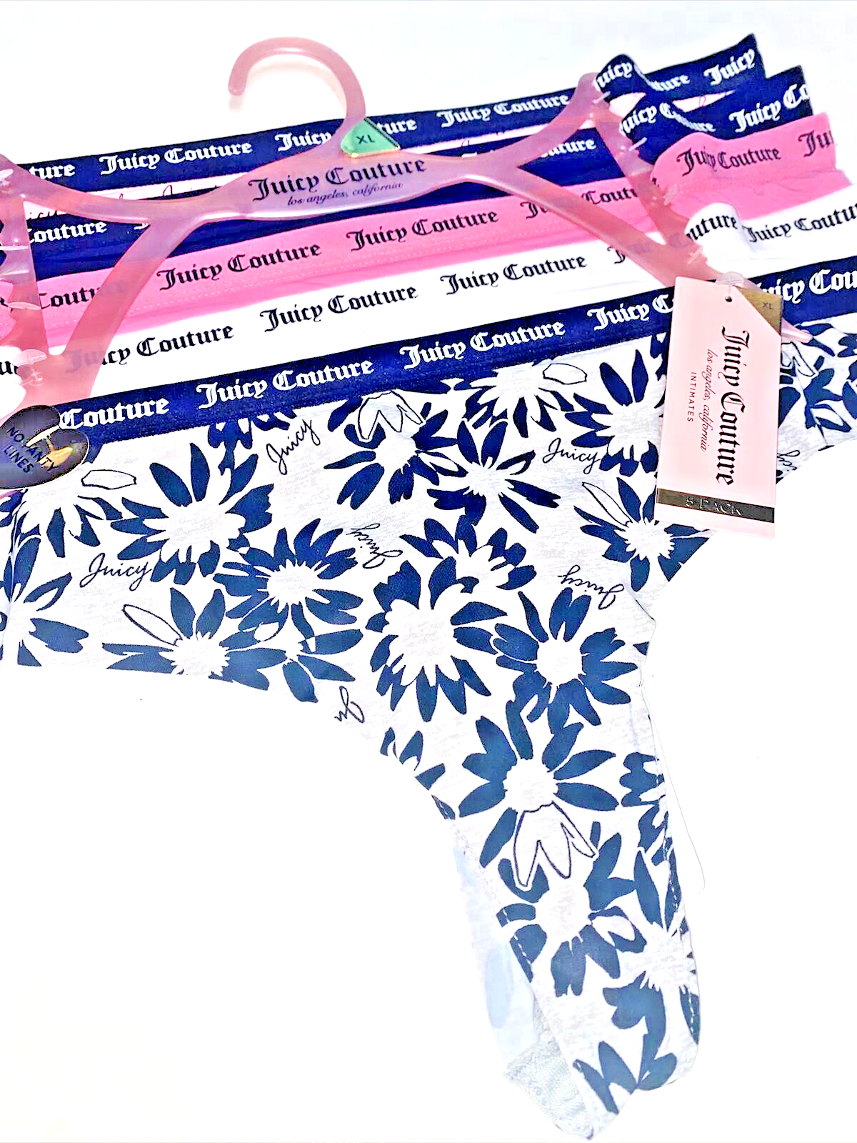 Juicy Couture Women's Cute & Curvy  THONG~NO PANTY LINES~5 Pc Set~XL~JC8239~SEXY