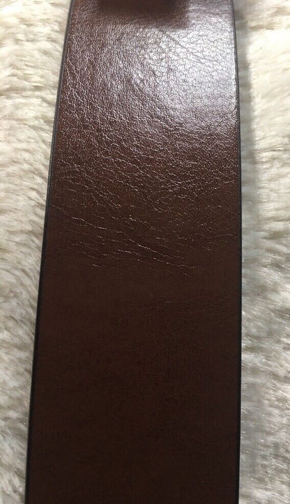 MICHAEL KORS BELT REVERSIBLE CHOCOLATE TO LUGGAGE MK LOGO GOLD BUCKLE MSRP $48