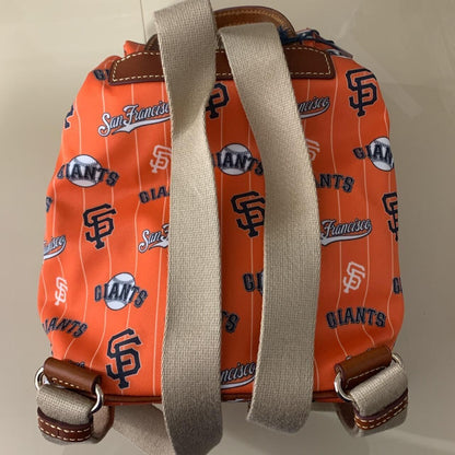 Dooney And Bourke Orange with Giants Print Medium Backpack BNYGI382T