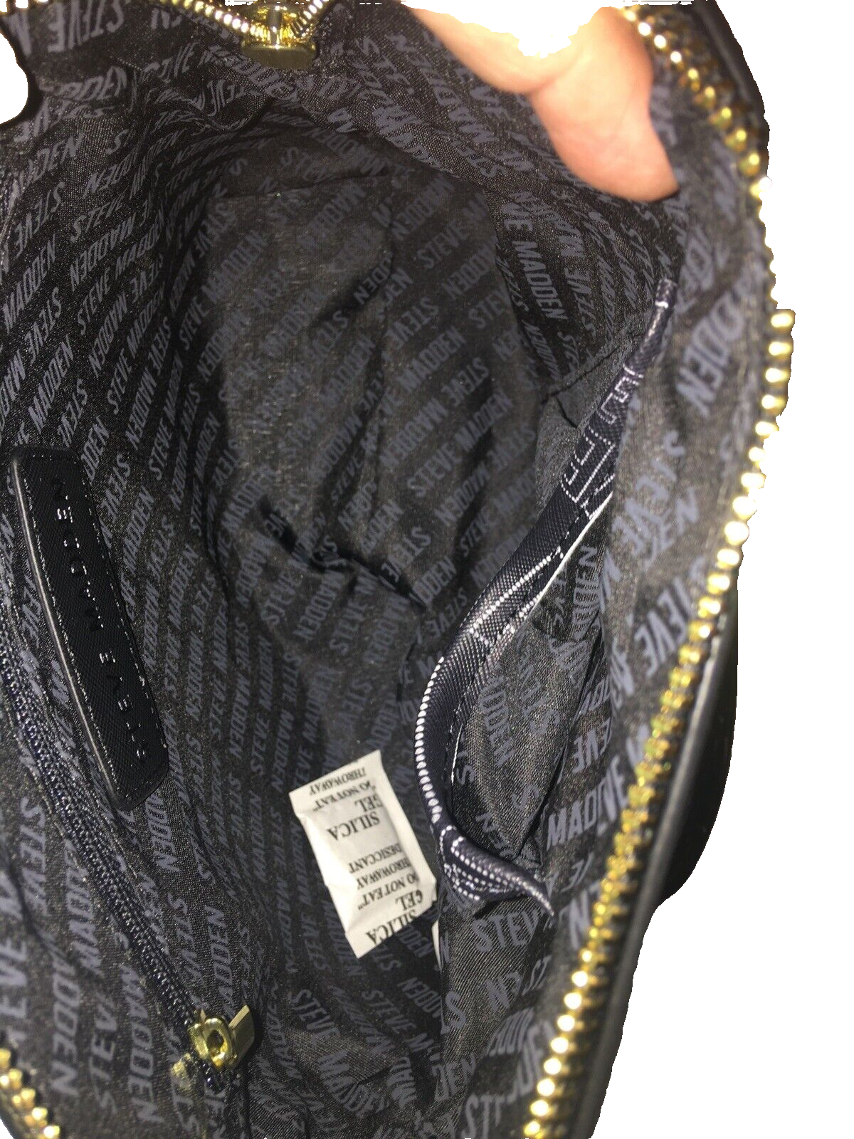 Steve Madden Handbag BMarilyn Black&White Logo Printed Crossbody  NEW