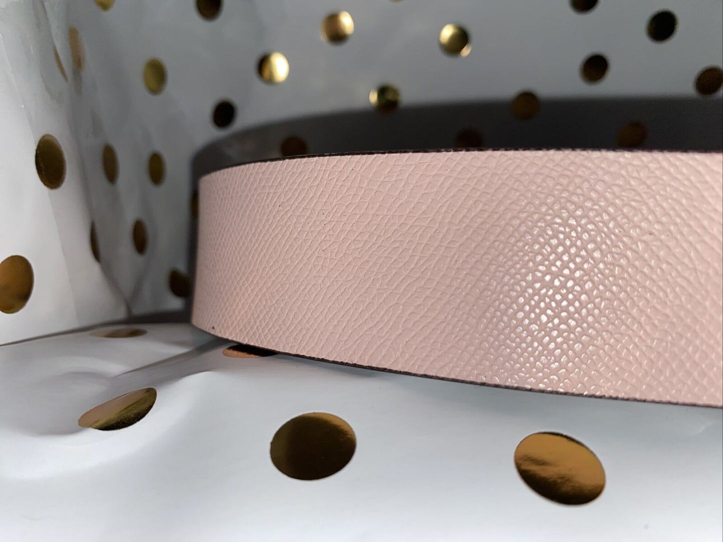Michael Kors Belt Reversible Luggage/Pink Genuine Leather Gold MK Logo Buckle