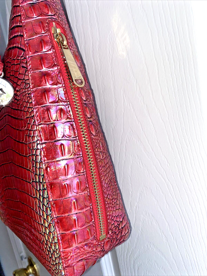 Brahmin Tabitha Shoulder Bag Dragonfruit Ombre Mini Melbourne Genuine Leather